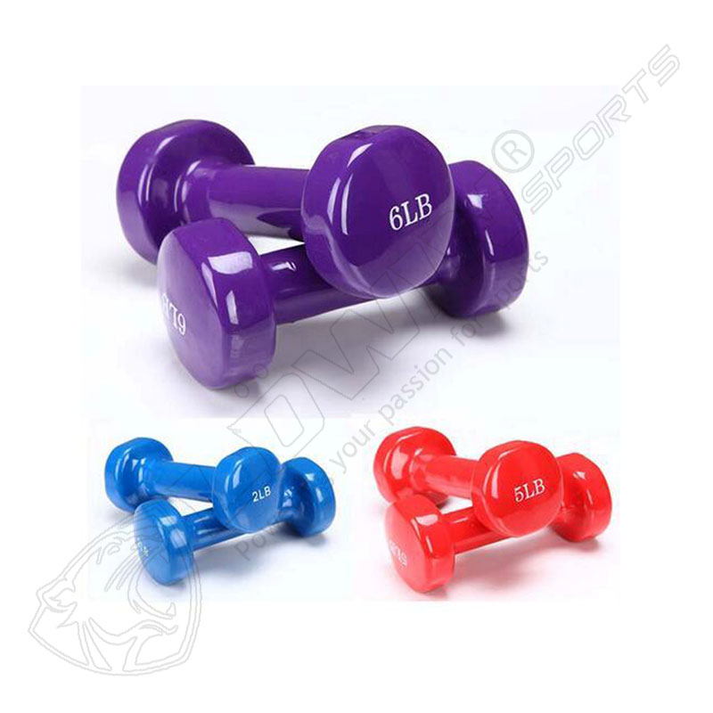 Vinyl Coated Metal Dumbbells Round'