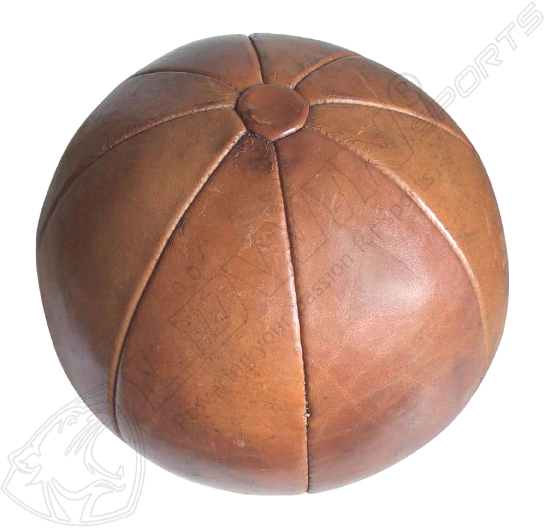  LEATHER MEDICINE BALL 10 PANEL NATURAL '